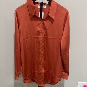 Jon & Anna Women's Rust Button-Down Shirt